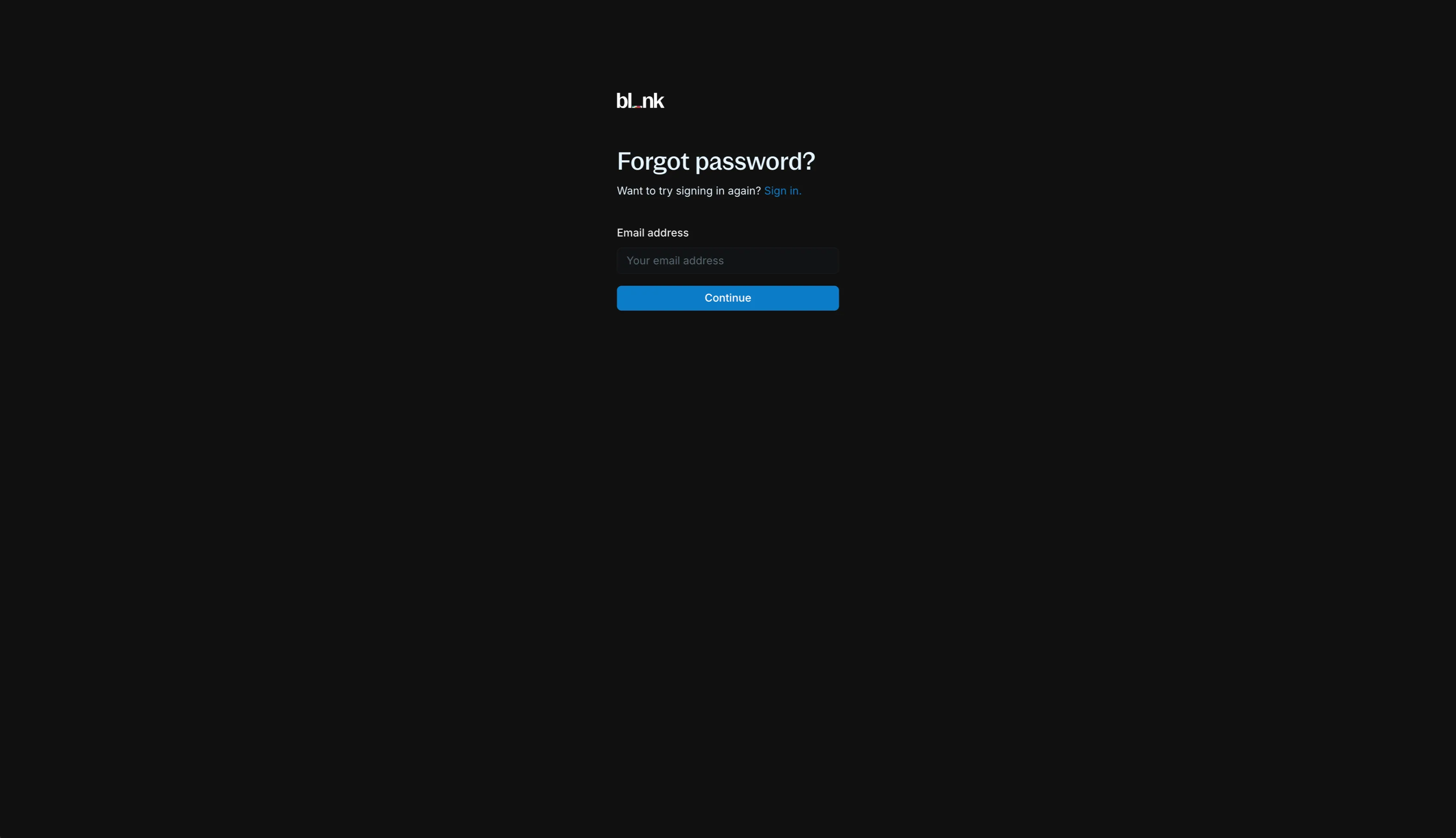 Sign-in page showing the Forgot Password link